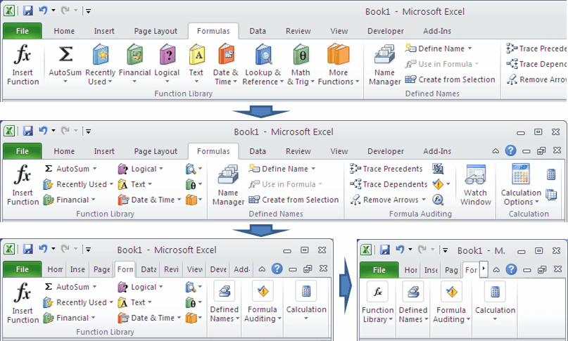 Ribbon Chart Excel