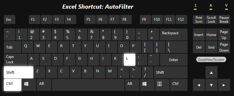 Excel Shortcut: Autofilter
