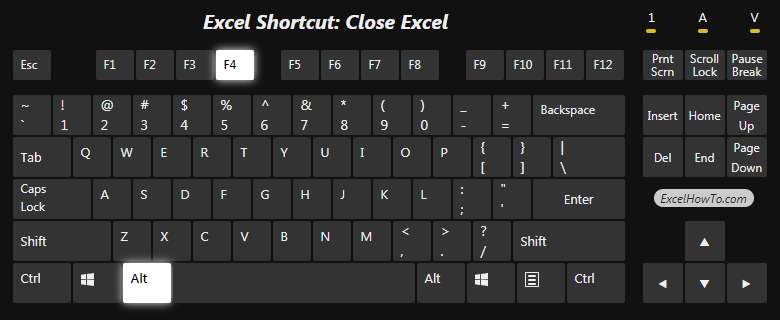 Excel Shortcut: Close Excel