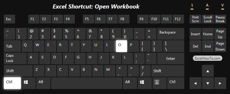 Excel Shortcut: Open workbook