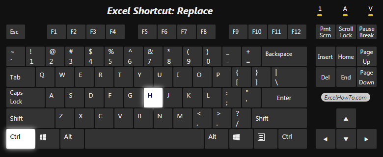 Excel Shortcut: Replace